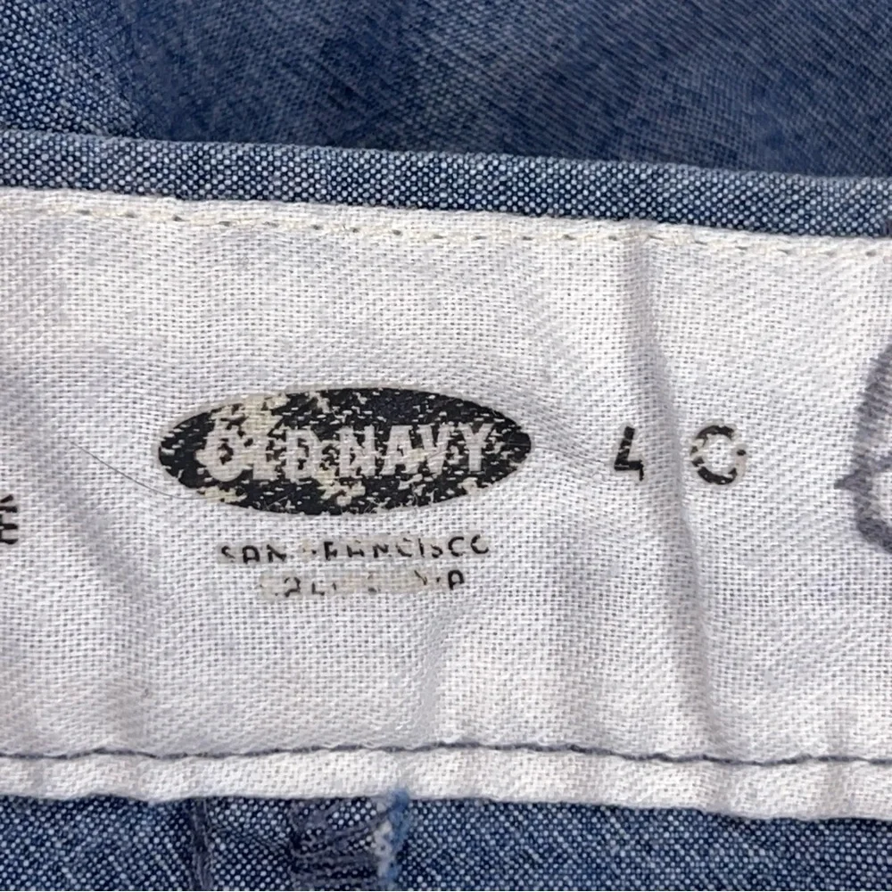 Size 40 Waist Old Navy Mens Blue Shorts Ultimate Slim Cotton Blend Casual